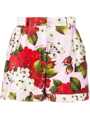 Pantalones cortos de flores con estampado Dolce & Gabbana rosa