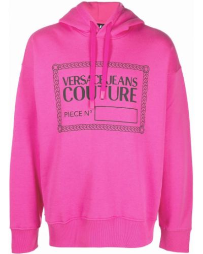 Sudadera con capucha Versace Jeans Couture rosa
