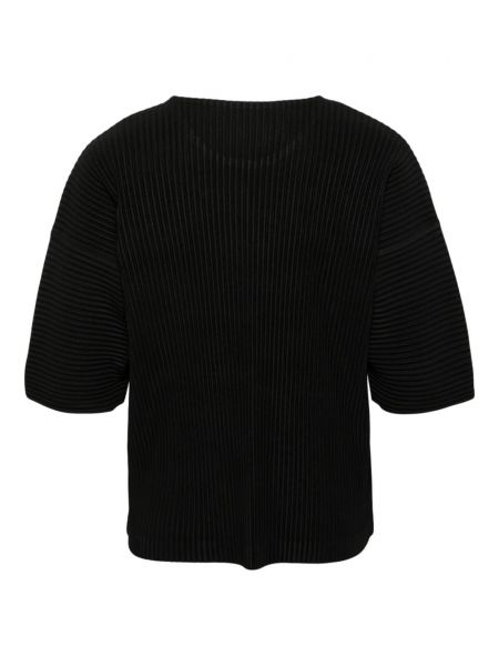 Plisuotas marškinėliai Homme Plissé Issey Miyake juoda