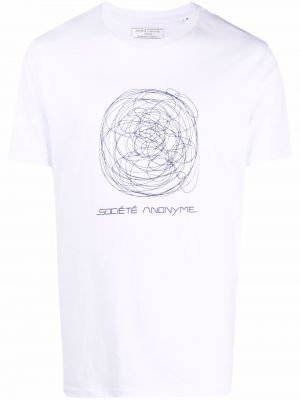Camiseta con estampado con estampado abstracto Société Anonyme blanco