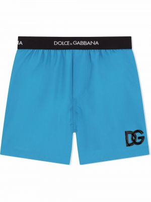 Brodert shorts for jenter Dolce & Gabbana Kids blå