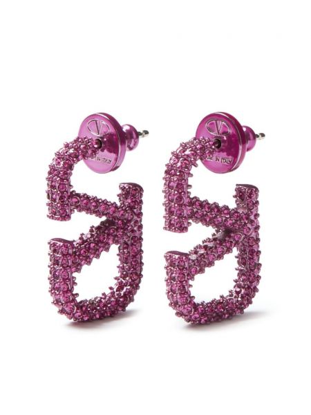 Boucles d'oreilles à boucle Valentino Garavani rose