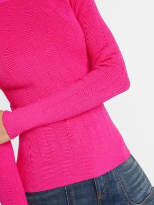 Jersey de punto de tela jersey Balmain rosa