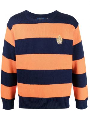 Strikket stripete lang genser Polo Ralph Lauren blå