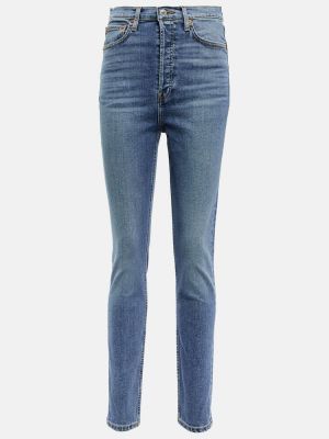 Skinny džíny s vysokým pasem Re/done modré