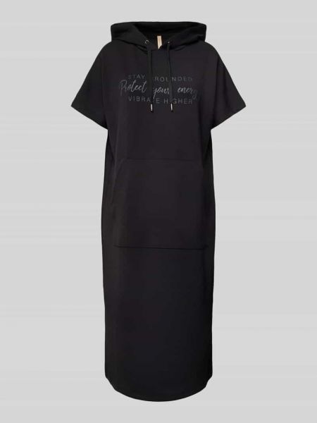 Dzianinowa sukienka z nadrukiem Soyaconcept czarna