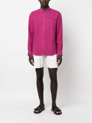 Lininė marškiniai Vilebrequin rožinė
