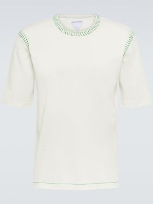 Памучна тениска Bottega Veneta бяло
