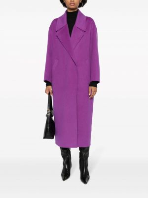 Vlněný kabát Arma fialový