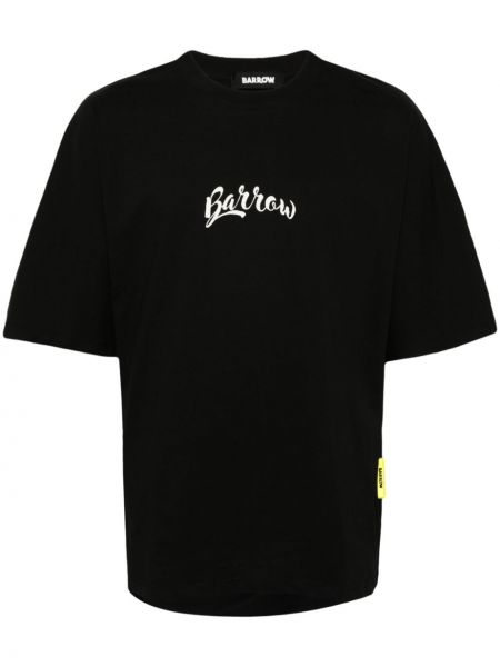Kokvilnas t-krekls ar apdruku Barrow melns