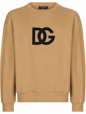 Bomull sweatshirt Dolce & Gabbana brun