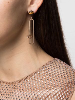 Boucles d'oreilles à imprimé à motifs abstraits à boucle Atu Body Couture