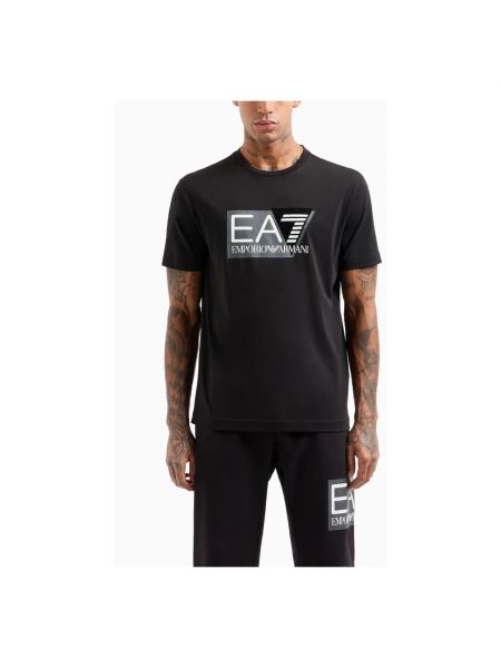Koszulka z nadrukiem Ea7 Emporio Armani czarna