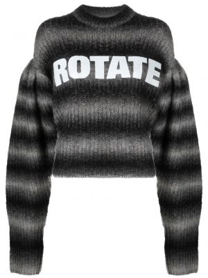 Sweter z nadrukiem Rotate szary