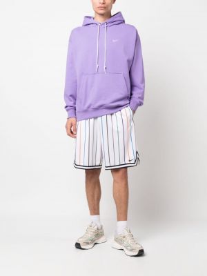 Siuvinėtas džemperis su gobtuvu Nike violetinė