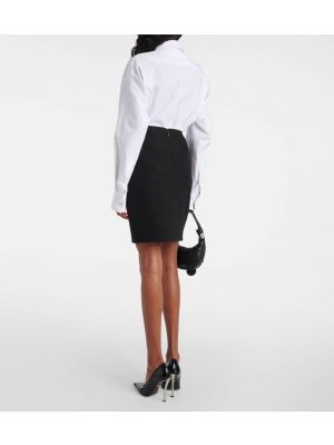 Vilnonis mini sijonas Versace juoda