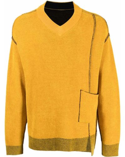 Jersey de punto de tela jersey reversible Songzio amarillo