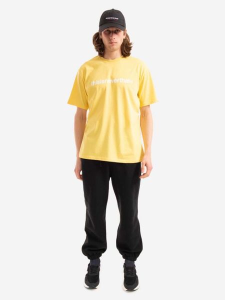 Koszulka bawełniana z nadrukiem Thisisneverthat żółta