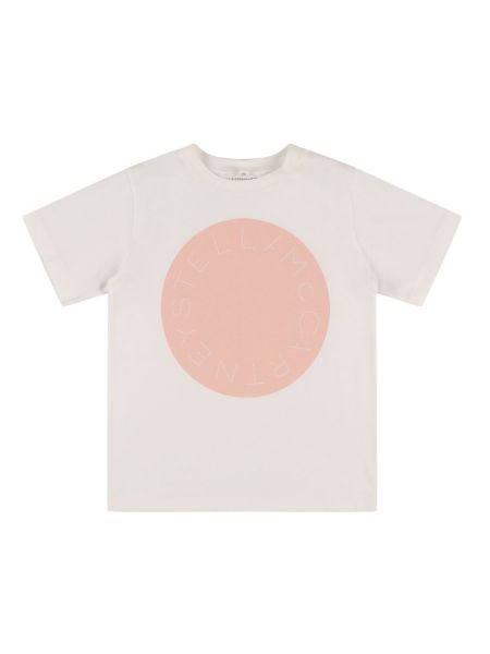 Jersey trykt bomull t-skjorte for jenter Stella Mccartney Kids hvit