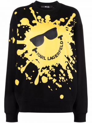 Trykt sweatshirt Karl Lagerfeld svart