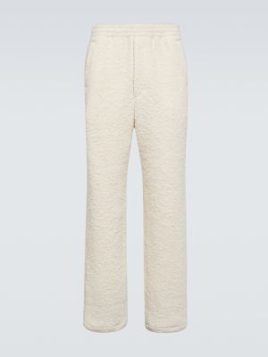Вълнени спортни панталони от алпака вълна Auralee бяло