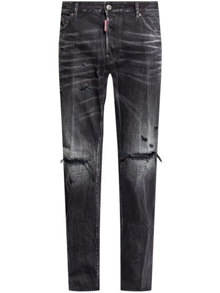 Distressed jeans mit normaler passform Dsquared2 schwarz
