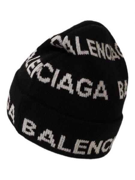 Шерстяная шапка Balenciaga черная