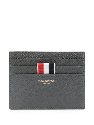 Kožená peněženka Thom Browne šedá