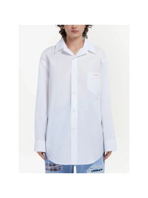 Blusa con bordado de algodón Marni blanco