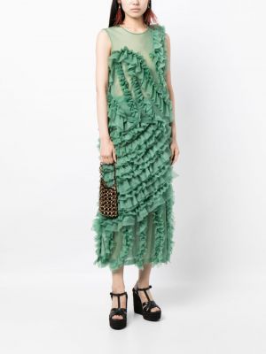 Midi sukně s volány Ulla Johnson zelené