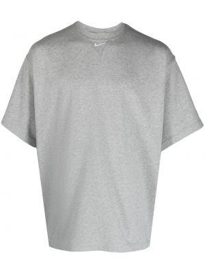 Bavlnené tričko Nike sivá
