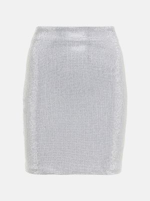Mini sukně Balmain stříbrné