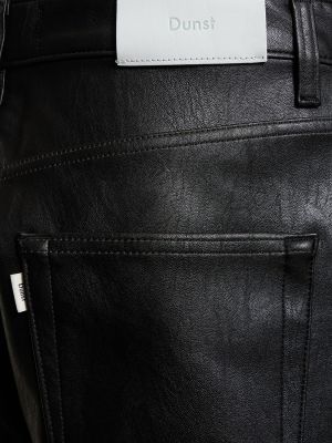 Kožené džínsy z ekologickej kože Dunst čierna