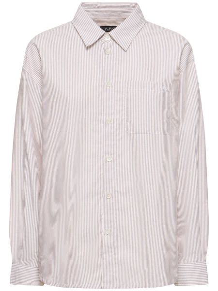 Camisa de algodón A.p.c. beige