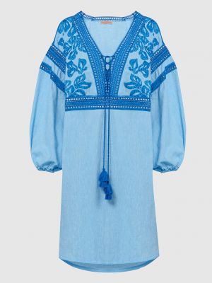 Кружевное платье Ermanno Scervino голубое