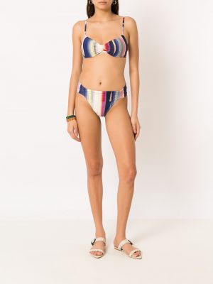 Gestreifter bikini mit print Lygia & Nanny blau
