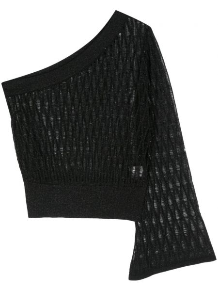 Černý pletený top Federica Tosi