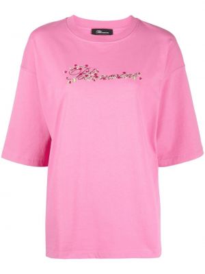 Brodert t-skjorte Blumarine rosa