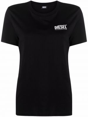 Camiseta con estampado Diesel negro