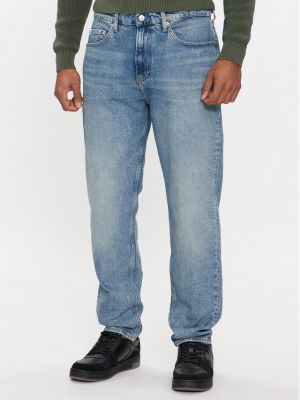 Дънки straight leg Calvin Klein Jeans синьо