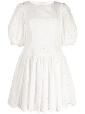 Mini šaty Marchesa Notte, bílá