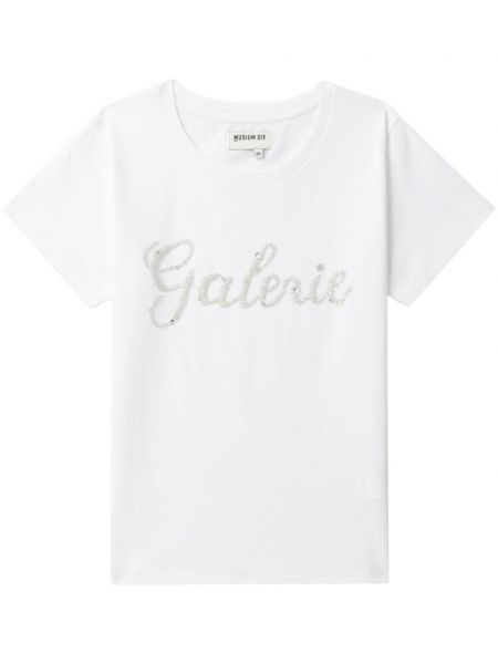 T-shirt en coton en cristal Musium Div. blanc