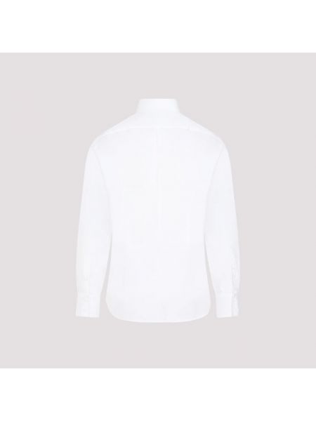 Camisa de algodón Brunello Cucinelli blanco