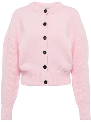 Cardigan di lana Alexander Mcqueen rosa
