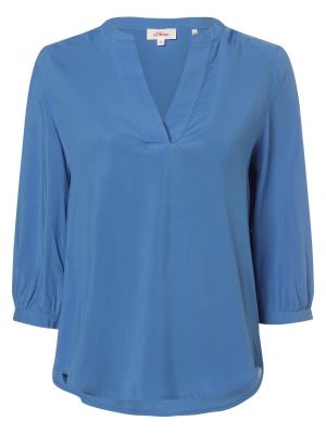 Bluzka z wiskozy S.oliver niebieska