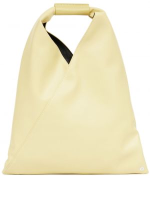 Кожени шопинг чанта Mm6 Maison Margiela жълто