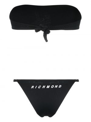 Bikini mit print John Richmond schwarz