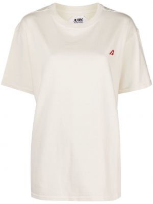T-shirt con scollo tondo Autry bianco