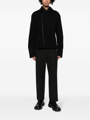 Vlněná bunda na zip Yohji Yamamoto černá