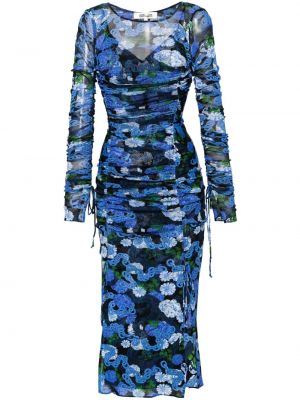 Μίντι φόρεμα Dvf Diane Von Furstenberg μπλε